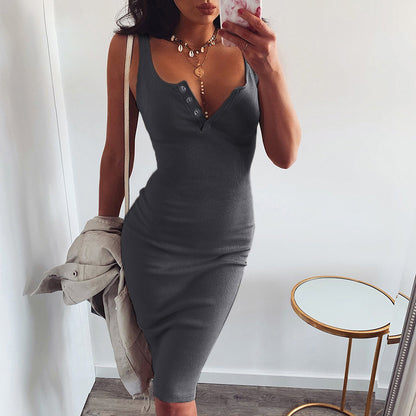 Robe midi bodycon côtelée pour femme Chic und Stil