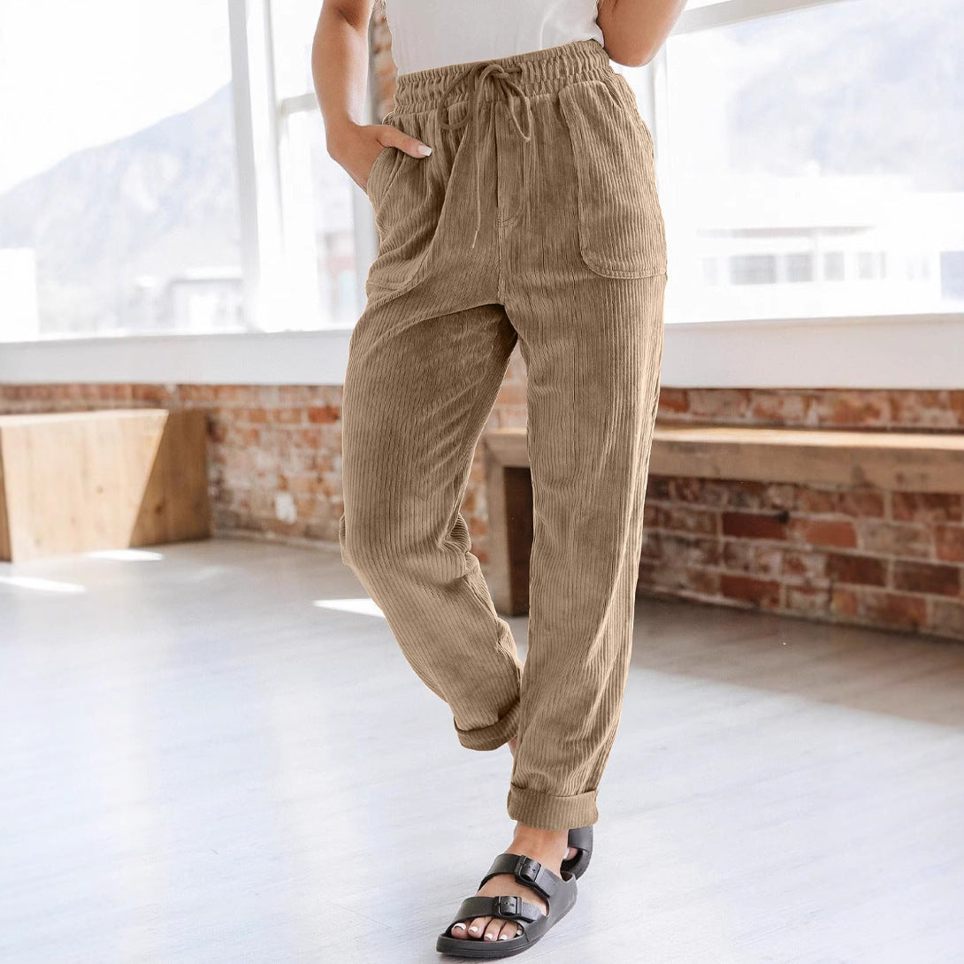 Women Relaxed Pleated Lounge Pants Chic and Style