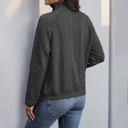 Pull décontracté pour femmes avec patte de boutonnage et poches pratiques Chic und Stil