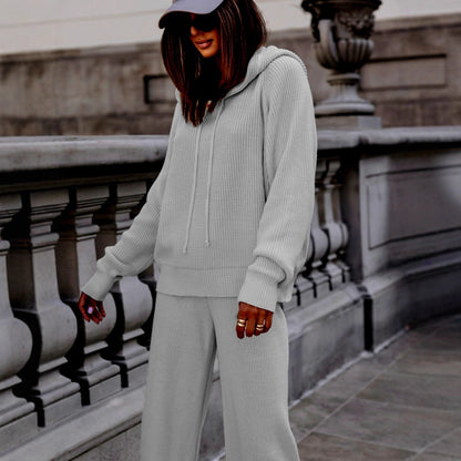 Dames Cozy combinaison tricot avec capuche et jambes larges Chic und Stil