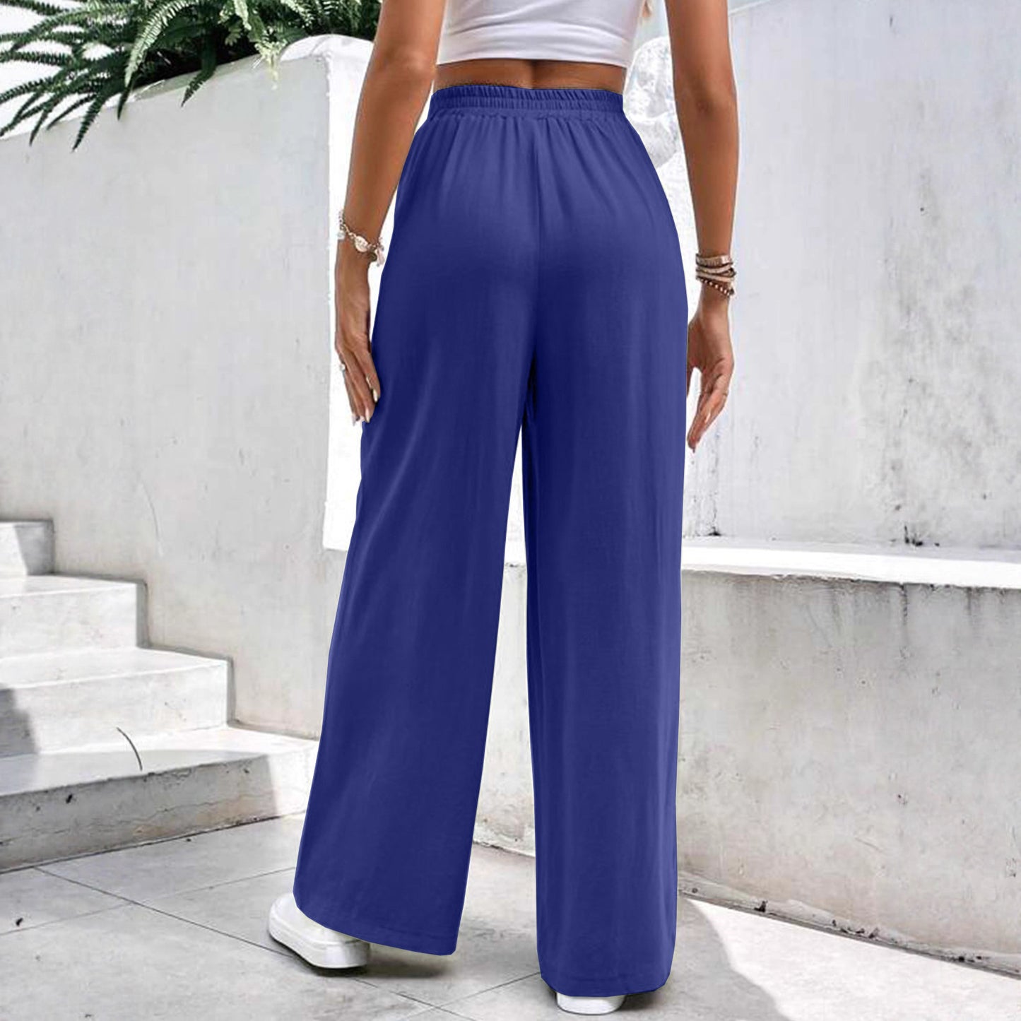 Ladies Large Palazzo Pants with practical side pockets Chic and Style