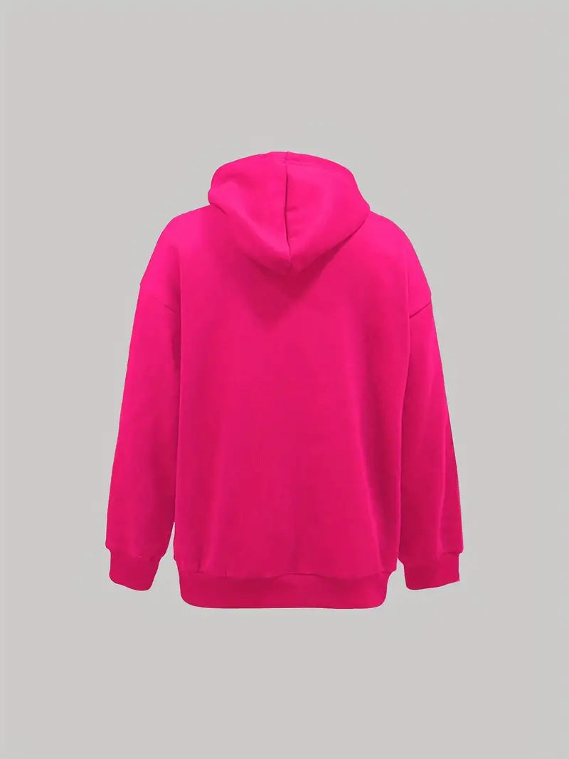Pull à capuche surdimensionné pour femmes avec impression graphique accrocheuse Chic und Stil