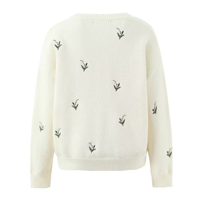 Cardigan pour femmes avec design floral et patte de boutonnage Chic und Stil