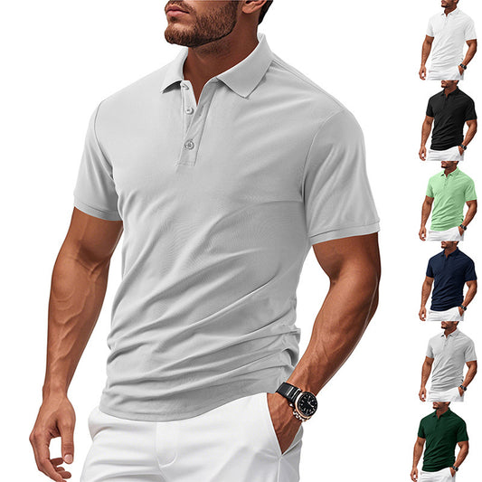 Polo pour hommes en matériau fonctionnel respirant avec une coupe moderne Chic und Stil