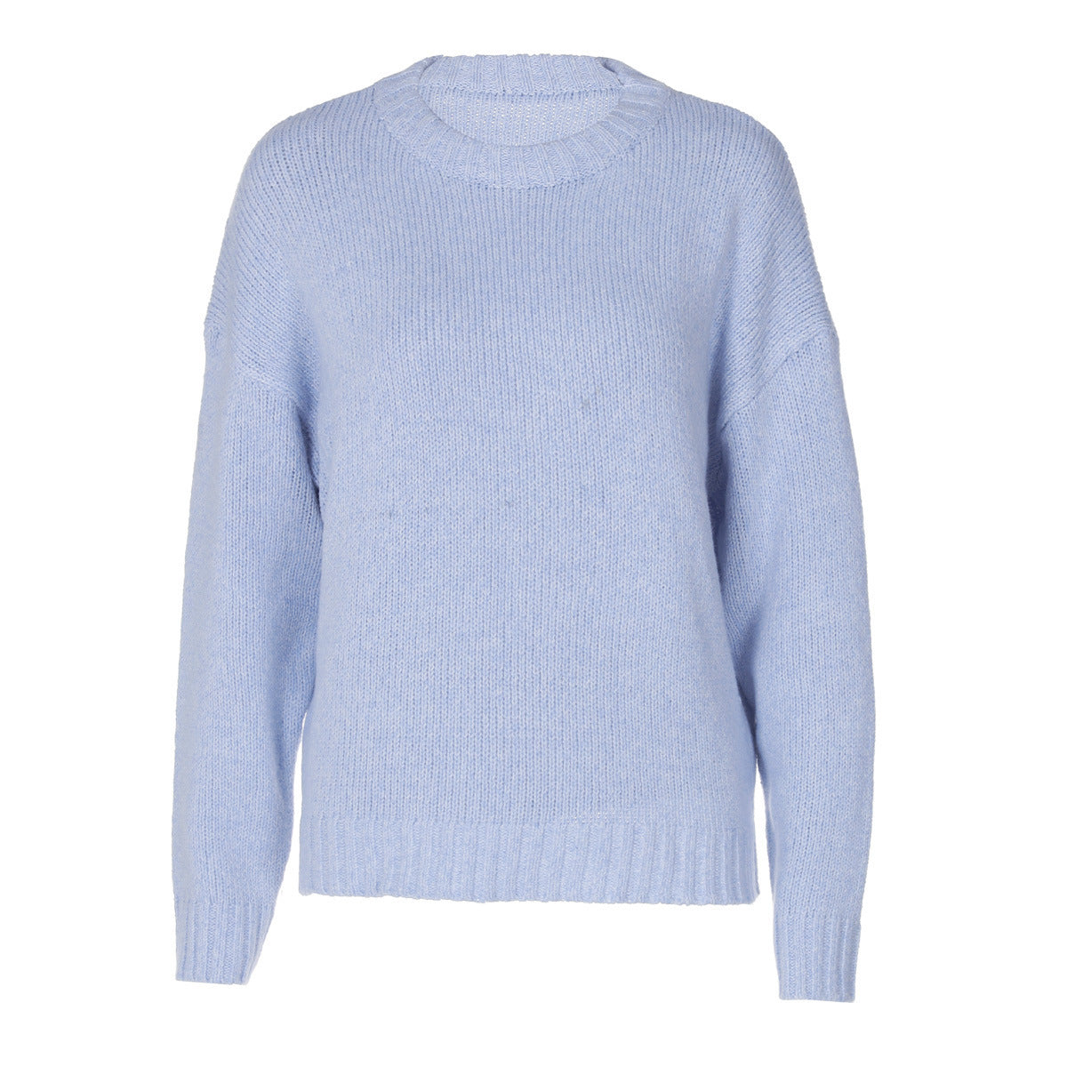 Dames pull en tricot tendance à coupe ample et col montant Chic und Stil