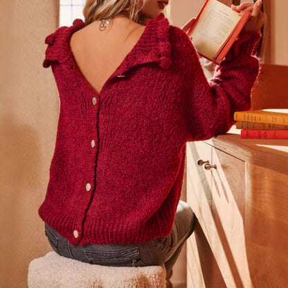 Pull en laine pour femme avec décolleté plongeant au dos Chic und Stil