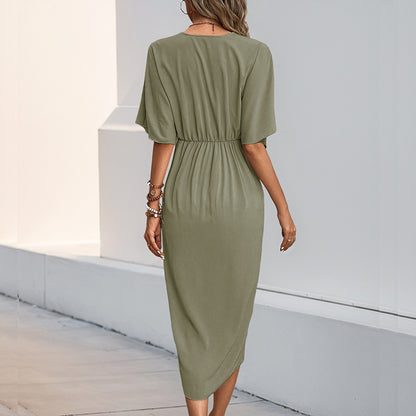Robe enveloppante élégante à décolleté en V pour femmes Chic und Stil