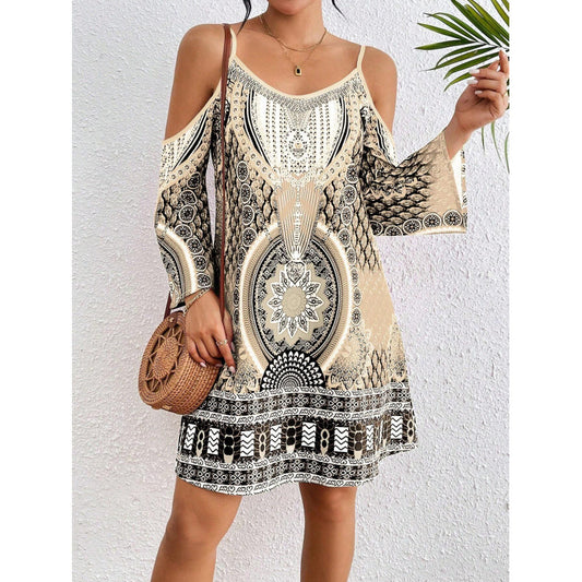 Robe tunique bohémienne à épaules dénudées Chic und Stil pour dames