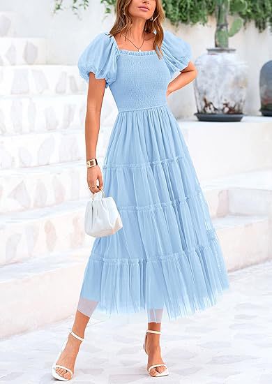 Robe maxi femme avec des manches volumineuses et une conception sans épaules Chic und Stil