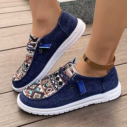 Baskets slip-on décontractées pour femmes avec un motif ethnique tendance Chic und Stil