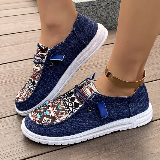 Baskets slip-on décontractées pour femmes avec un motif ethnique tendance Chic und Stil