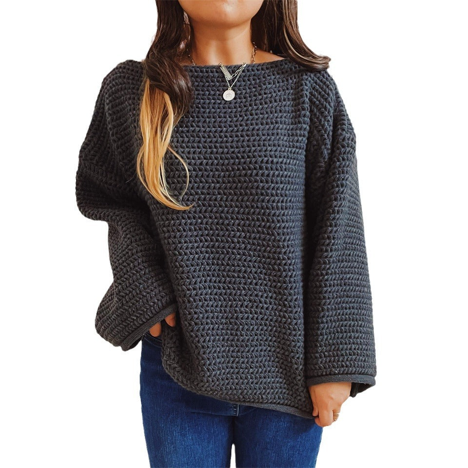 Pull en grosse maille pour femmes avec coupe ample et manches décontractées Chic und Stil