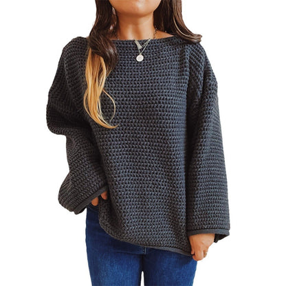 Pull en grosse maille pour femmes avec coupe ample et manches décontractées Chic und Stil