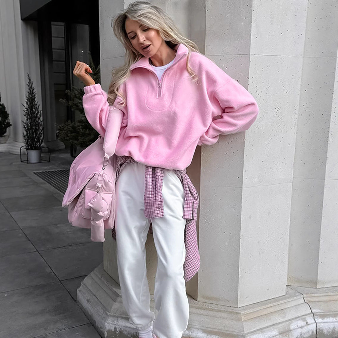 Dames Fleece Pull Chic und Stil