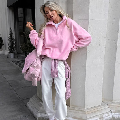 Dames Fleece Pull Chic und Stil
