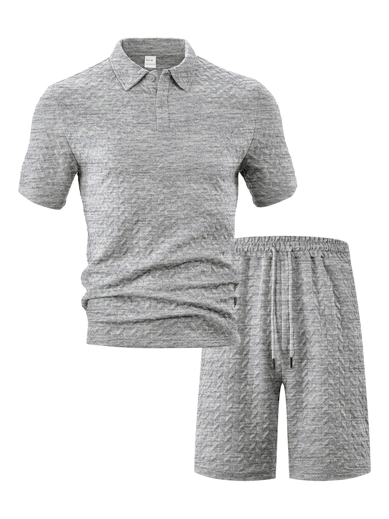 Ensemble polo et shorts sportifs pour hommes avec motif structuré Chic und Stil