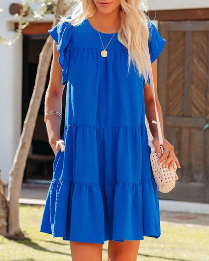 Robe mini à volants pour dames Chic und Stil