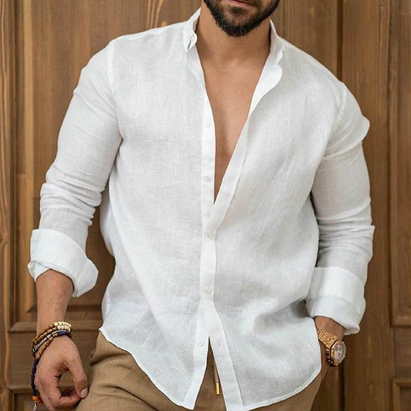 Chemise en lin pour hommes avec une coupe moderne et des propriétés respirantes Chic und Stil