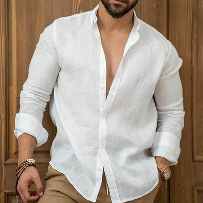 Chemise en lin pour hommes avec une coupe moderne et des propriétés respirantes Chic und Stil