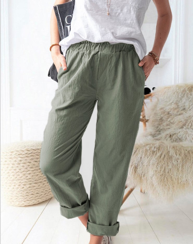 Casual tailored linen pants for women Chic and Style