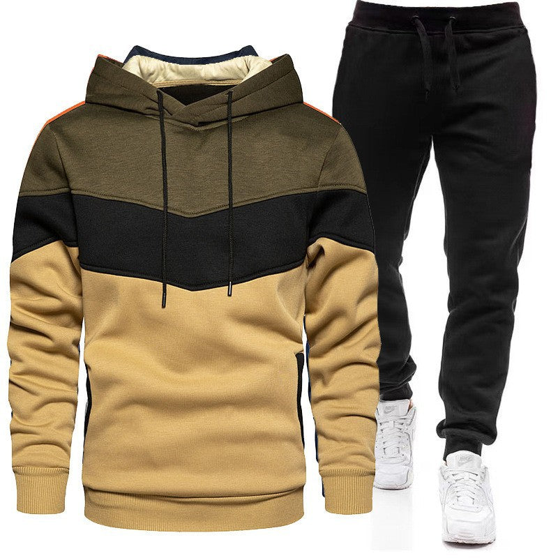Sporty hoodie set for men and chic jogger pants