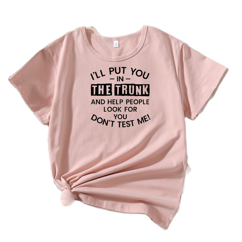 Dames Casual T-shirt Graphique Chic und Stil