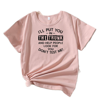 Dames Casual T-shirt Graphique Chic und Stil