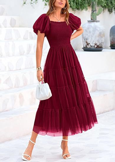 Robe maxi femme avec des manches volumineuses et une conception sans épaules Chic und Stil