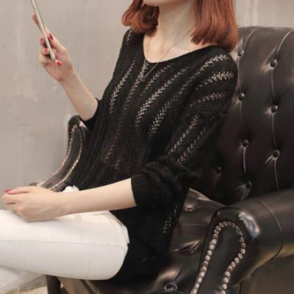 Pull en tricot pour femmes avec design épaule dénudée et lacets au dos Chic und Stil