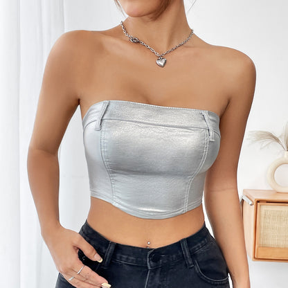 Top bustier femme au design chatoyant avec une coupe raffinée Chic und Stil
