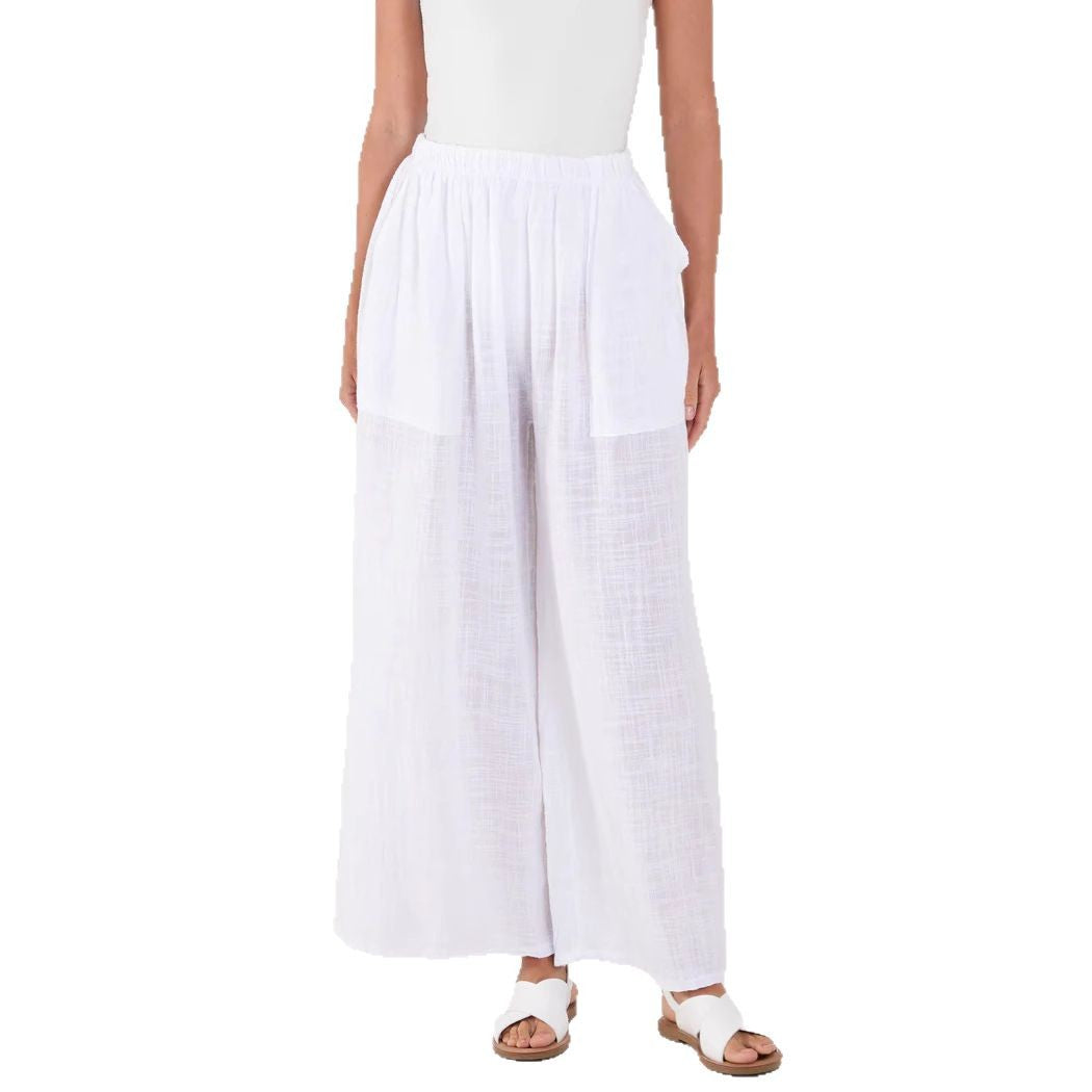 Light chiffon pants for women with elastic waist and practical pockets Chic and Style