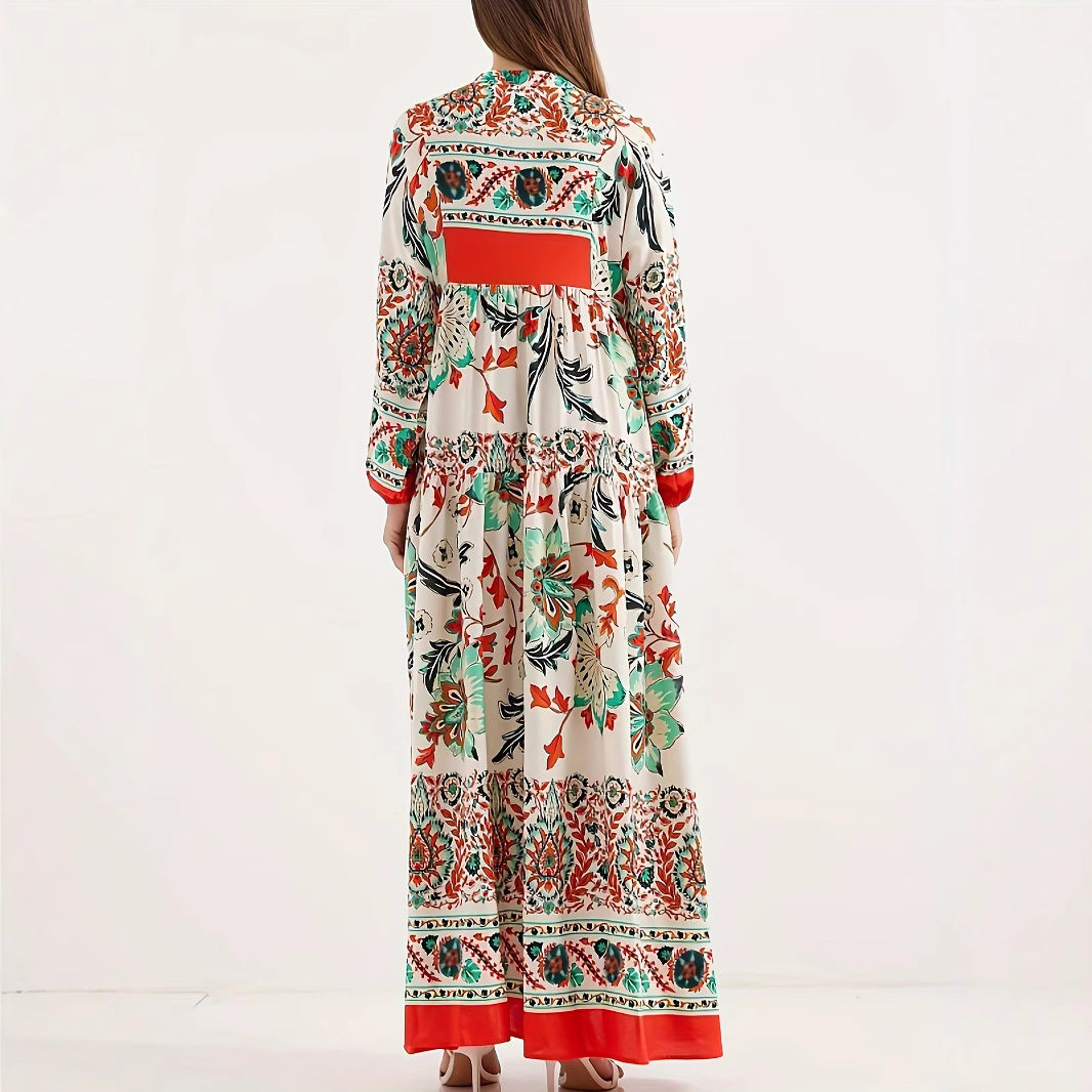 Robe maxi pour femmes avec motif floral Chic und Stil
