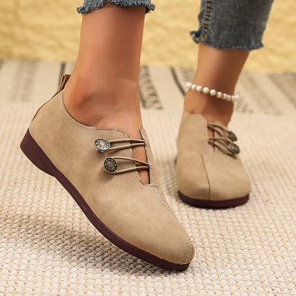 Chaussures à enfiler lacées en daim pour femmes Chic und Stil