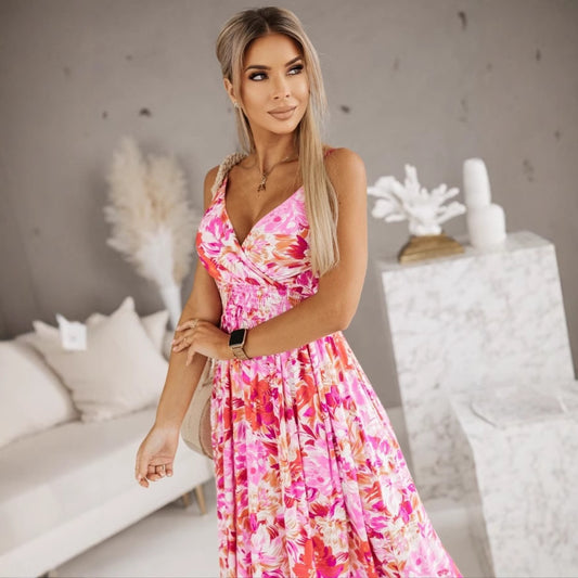 Chic and stylish tropical print maxi dress for women 1751348966