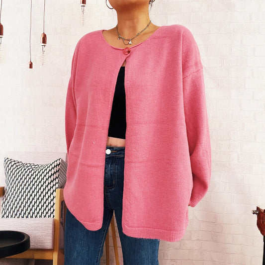 Cardigan en tricot décontracté pour femmes à coupe ouverte et matériaux doux Chic und Stil