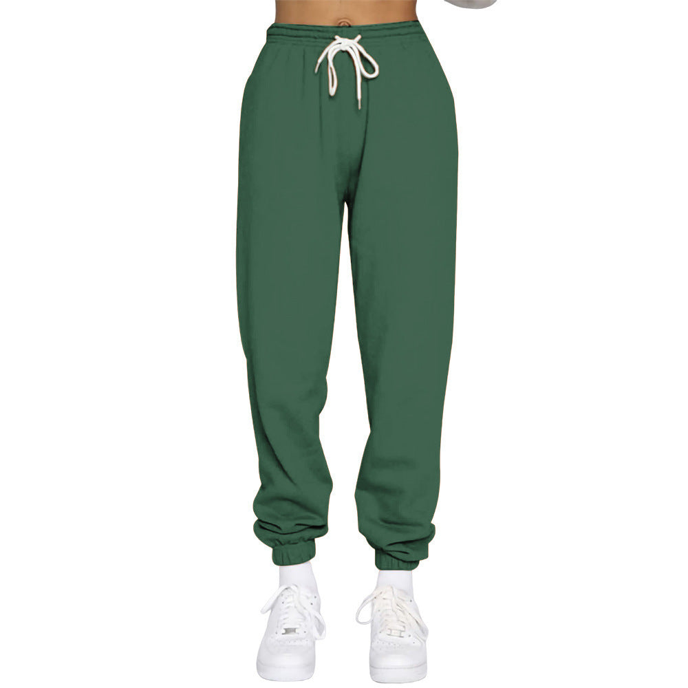 Casual women's sweatpants with high waist and drawstring Chic and Style
