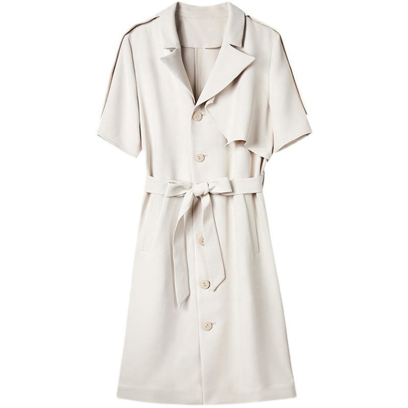 Robe chemise boutonnée ceinturée pour femmes Chic und Stil
