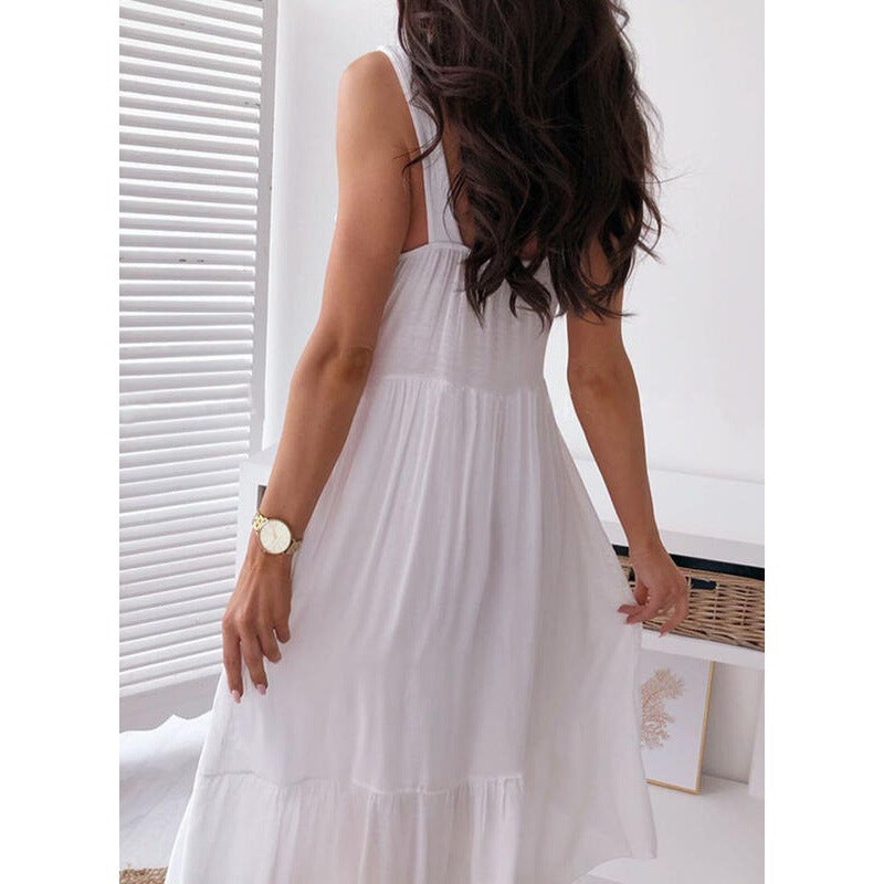 Robe maxi à détails en dentelle bohémienne pour femmes Chic und Stil