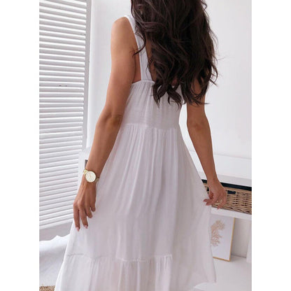 Robe maxi à détails en dentelle bohémienne pour femmes Chic und Stil