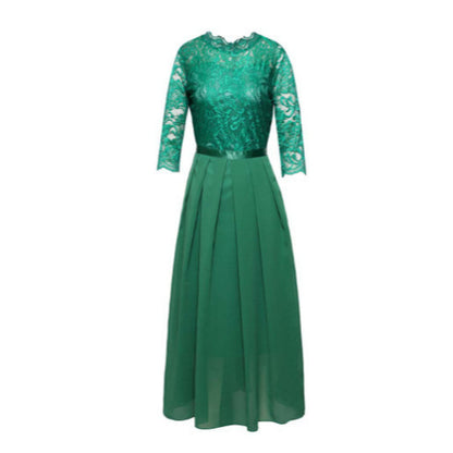 Robe de soirée élégante pour dames avec haut en dentelle et jupe fluide Chic und Stil