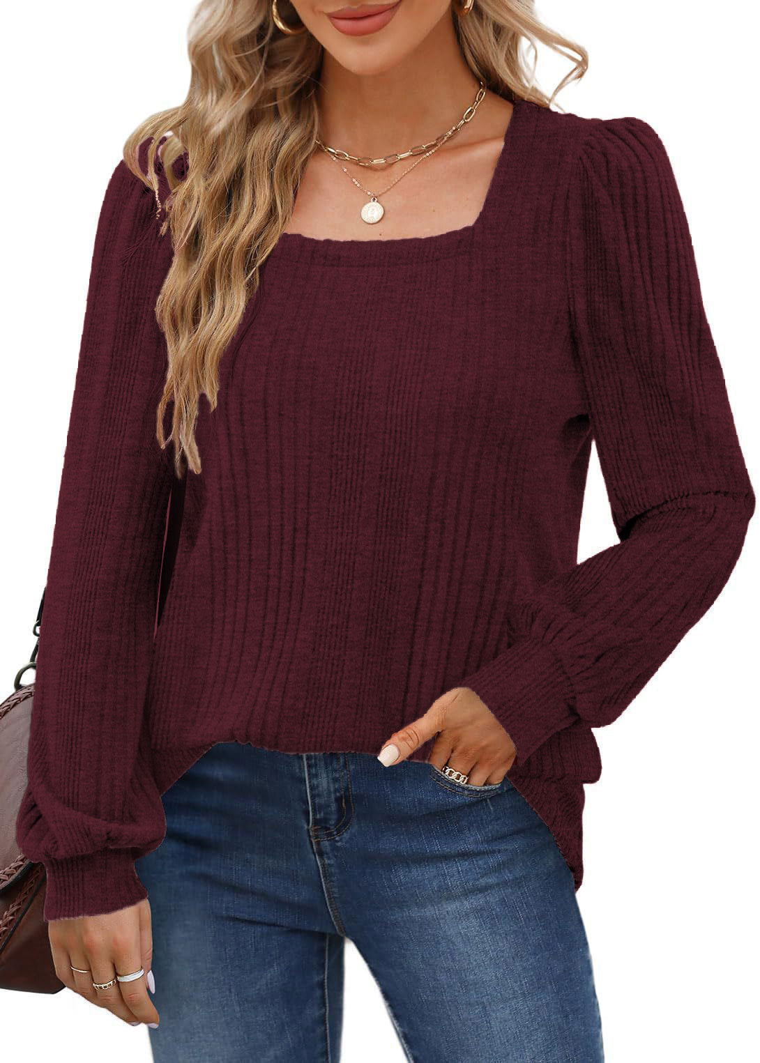 Pull en tricot tendance pour femme avec motif côtelé texturé et coupe large Chic und Stil