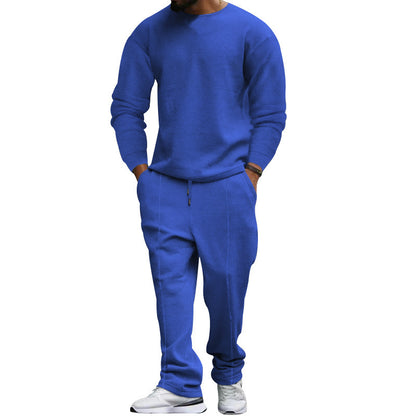 Casual set for men, textured fabric sweatshirt and jogger pants Chic und Stil