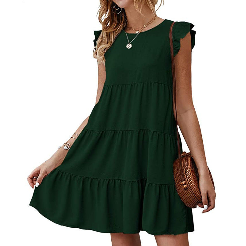Robe d'été surdimensionnée pour femmes avec des détails en volants Chic und Stil