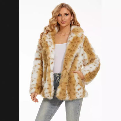 Dames Fuzzy Oversized Veste Chic und Stil