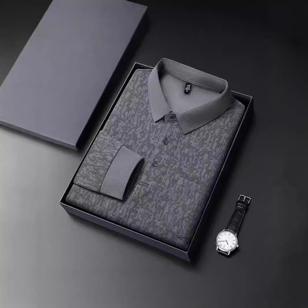 Chemise polo pour hommes avec motif graphique et matériau fonctionnel respirant Chic und Stil