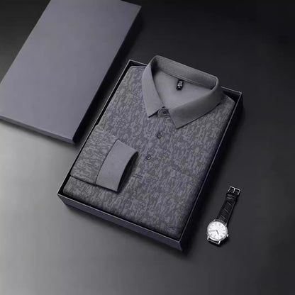 Chemise polo pour hommes avec motif graphique et matériau fonctionnel respirant Chic und Stil