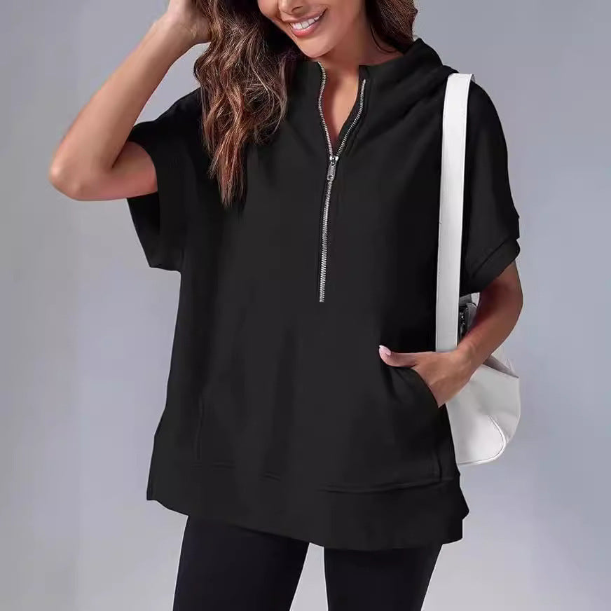Pull à capuche décontracté pour femmes avec fermeture éclair Chic und Stil