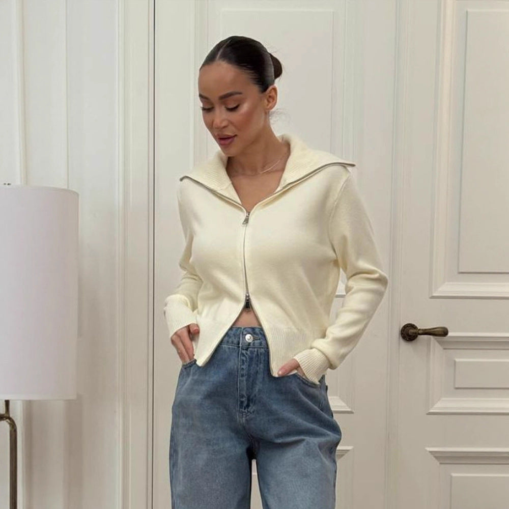 Dames confortable cardigan à fermeture éclair Chic und Stil