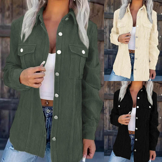 Veste chemise décontractée pour femmes avec design texturé et poches fonctionnelles Chic und Stil