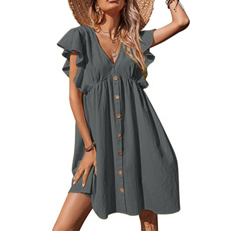 Femmes Robe A-Ligne à Volants Chic und Stil